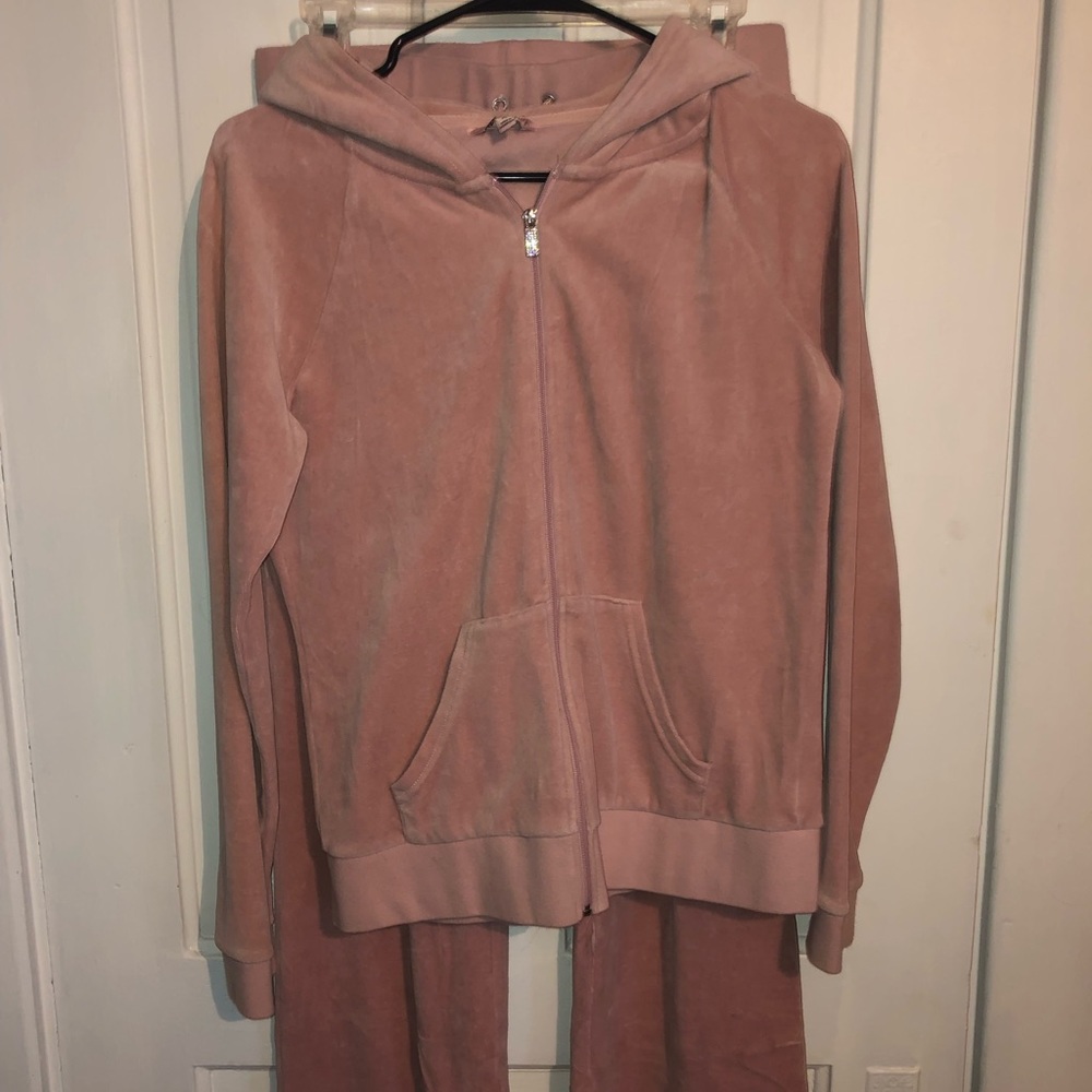 Light Pink Juicy Couture Velour Track Suit